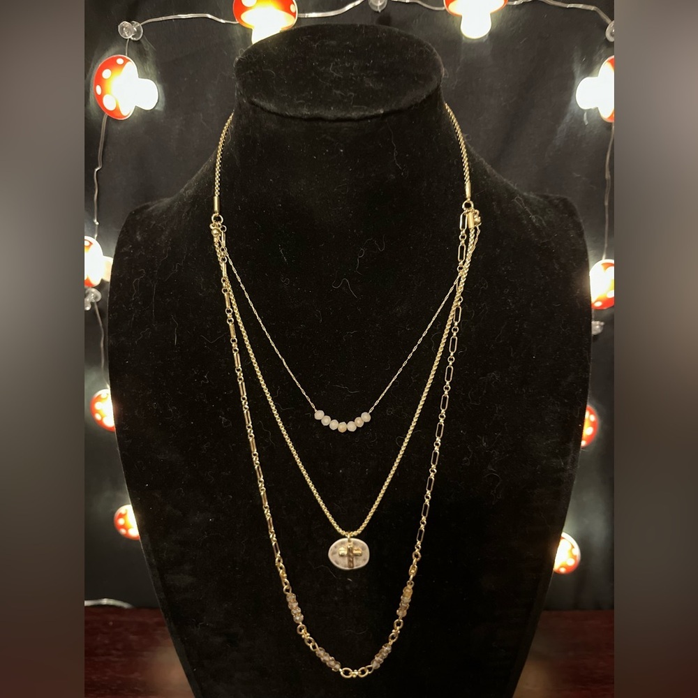 Demdaco Gold Layered Necklace with Pendant